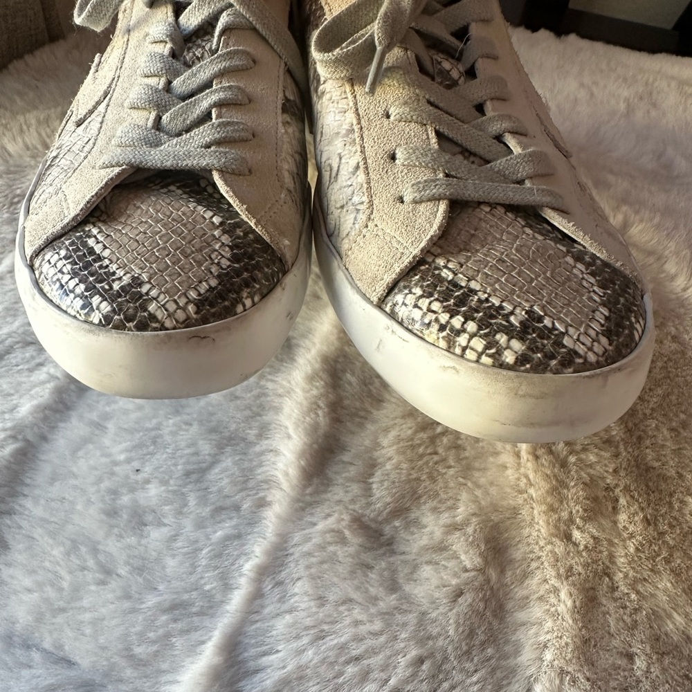 Sam Edelman Snakeskin Pattern Sneakers - Gray and White - Picture 5 of 15